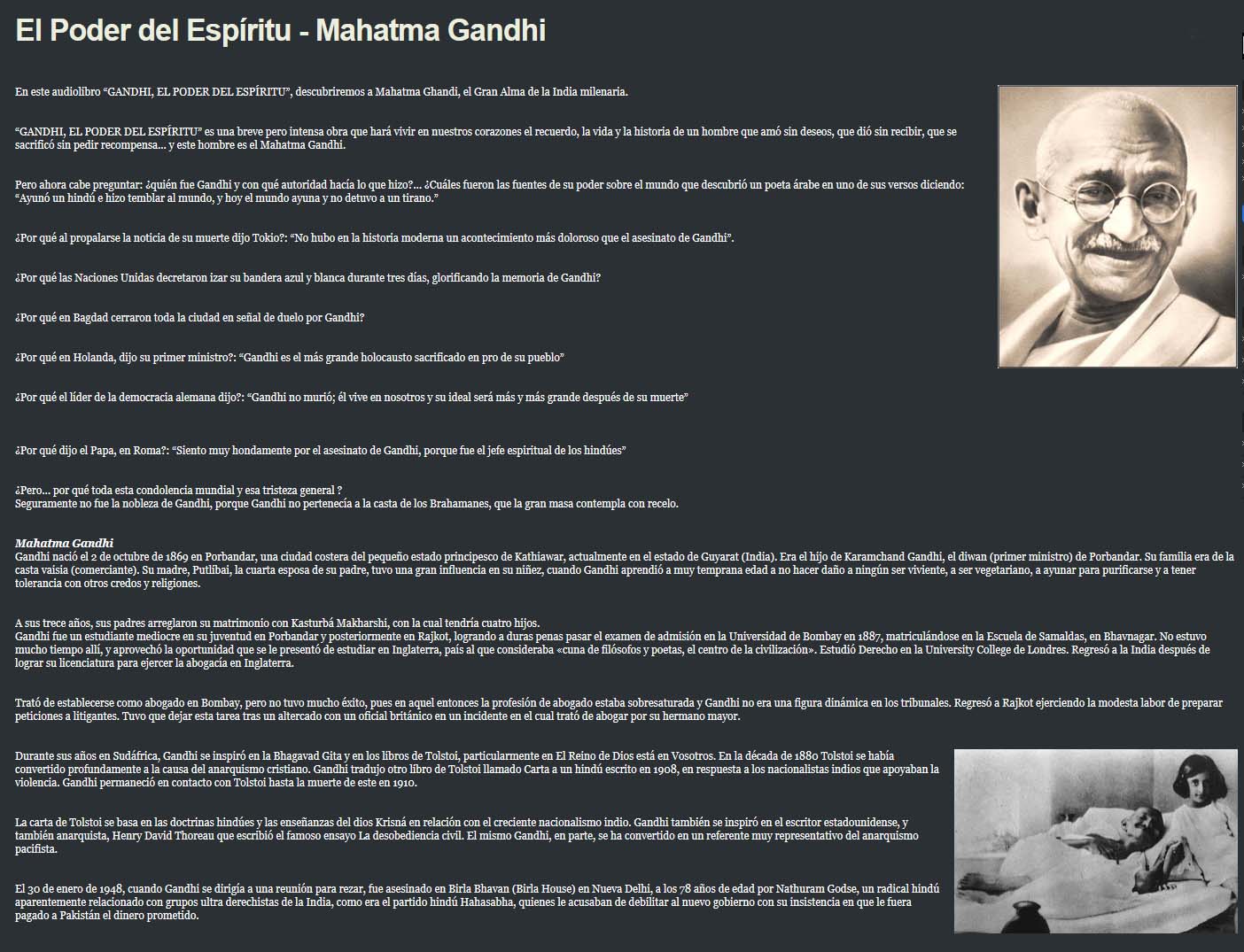 El poder del espíritu - Gandhi