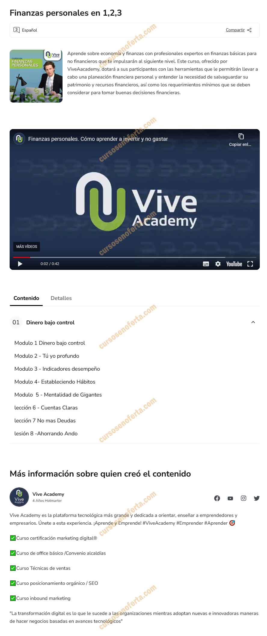 Finanzas Personales en 1,2,3 - Vive Academy