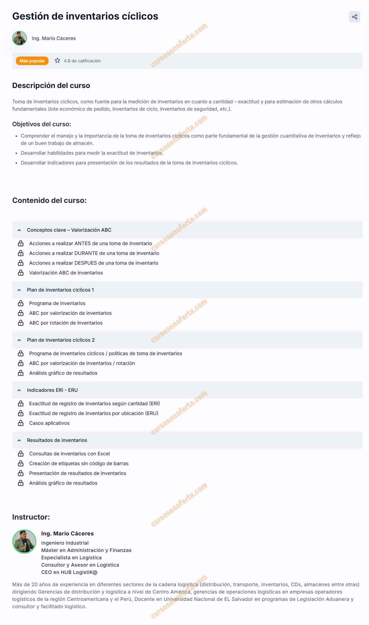 Gestión de inventarios cíclicos - Mario Cáceres