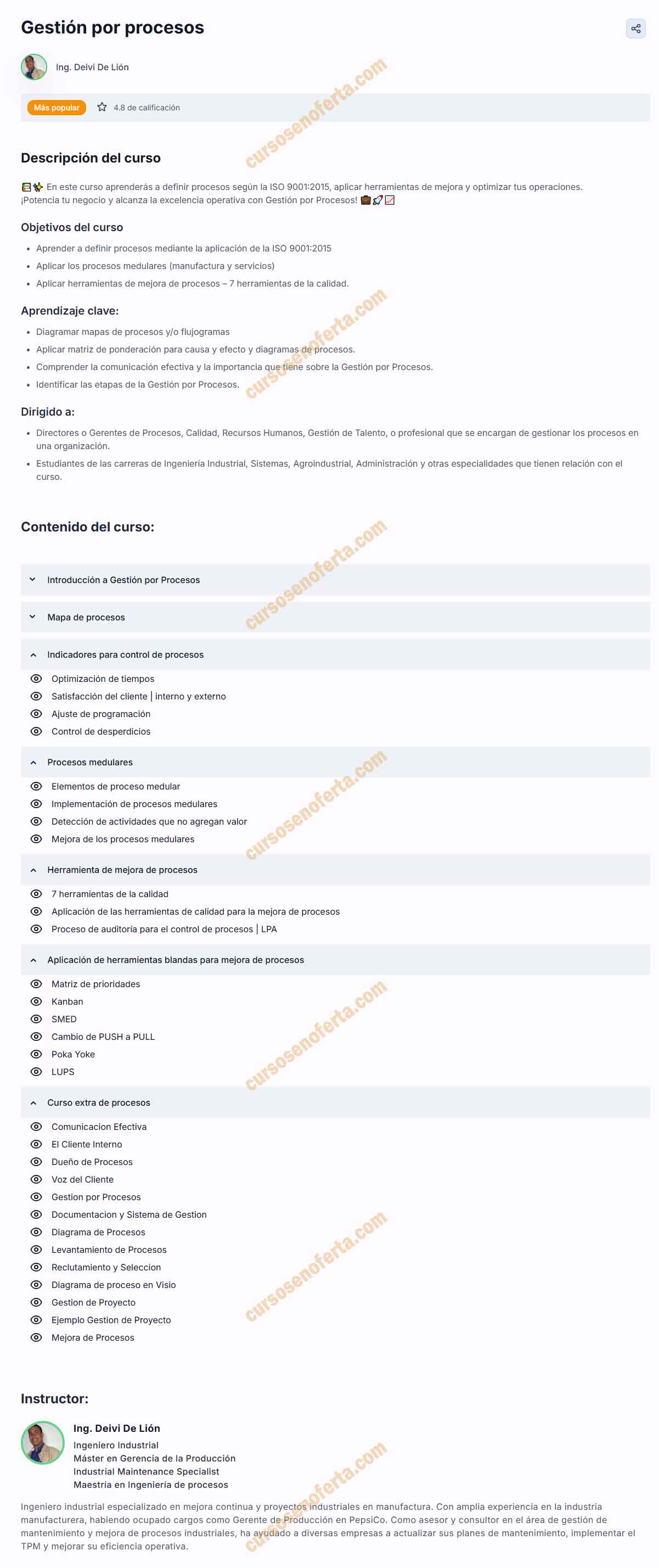 Gestión por procesos - Deivi De Lión