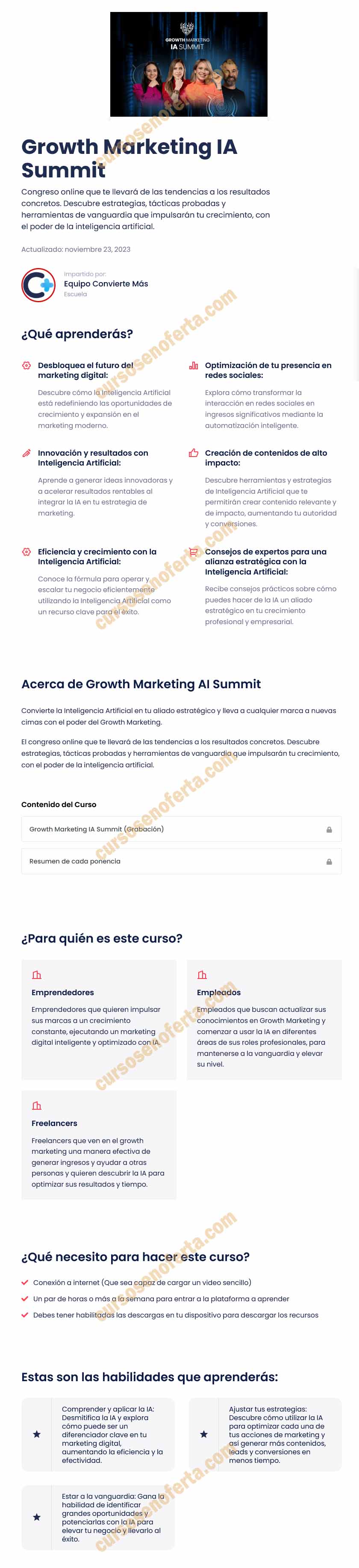 Growth Marketing IA Summit - Convierte Más