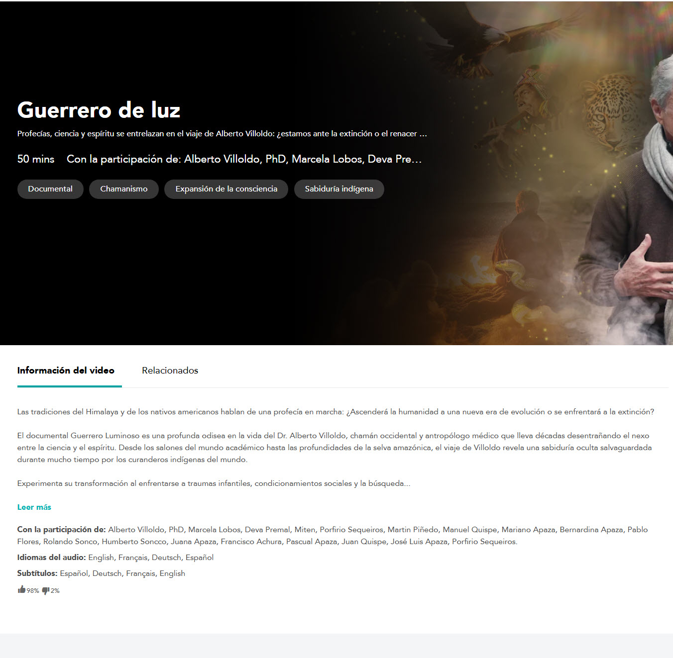 Guerrero de luz (Documental) - Alberto Villoldo
