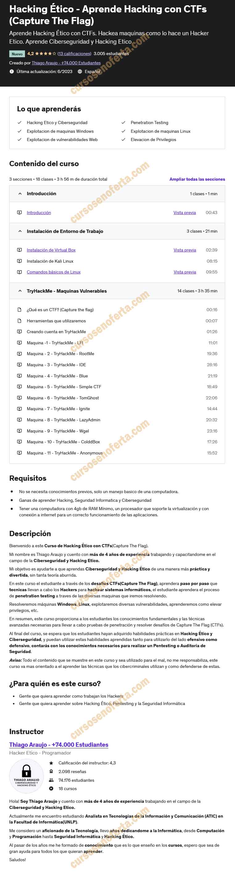 Hacking Ético - Aprende Hacking con CTFs (Capture The Flag) - Thiago Araujo