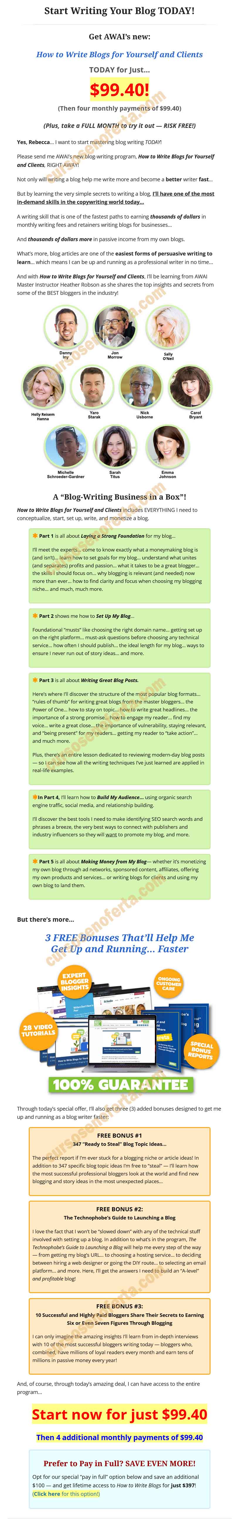 How to Write Blogs for Yourself and Clients - AWAI (Inglés)