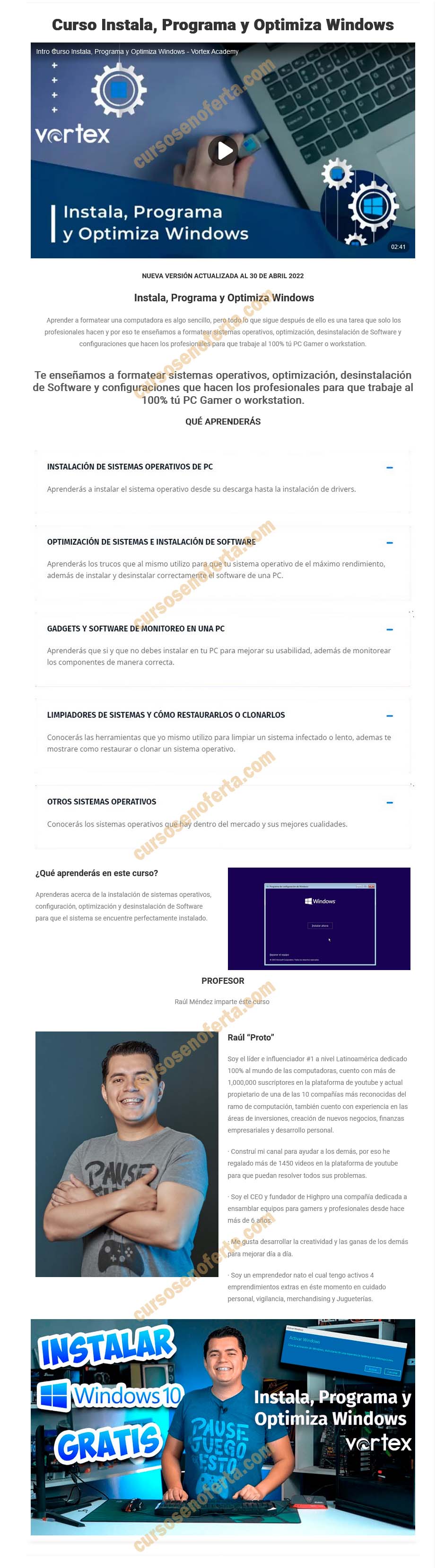 Instala, programa y optimiza Windows - Vortex Academy