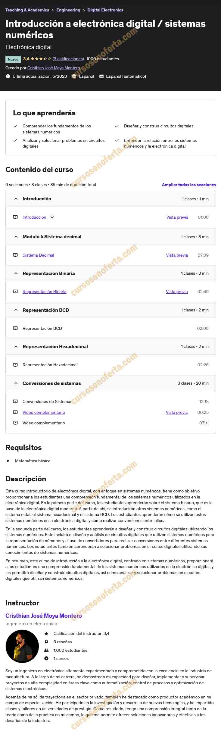 Introducción a electrónica digital sistemas numéricos - Cristhian Moya