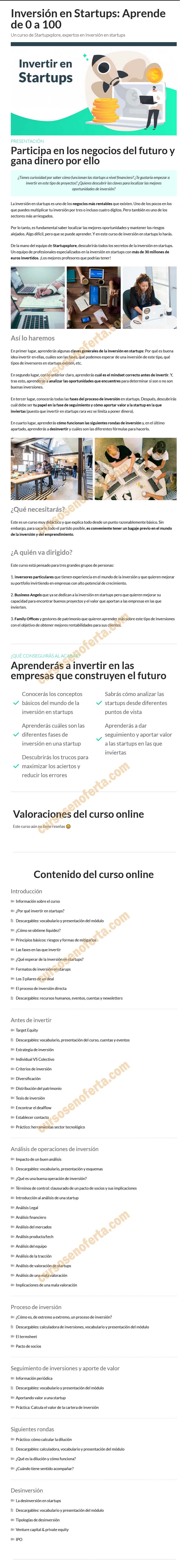 Inversión en Startups - Aprende de 0 a 100