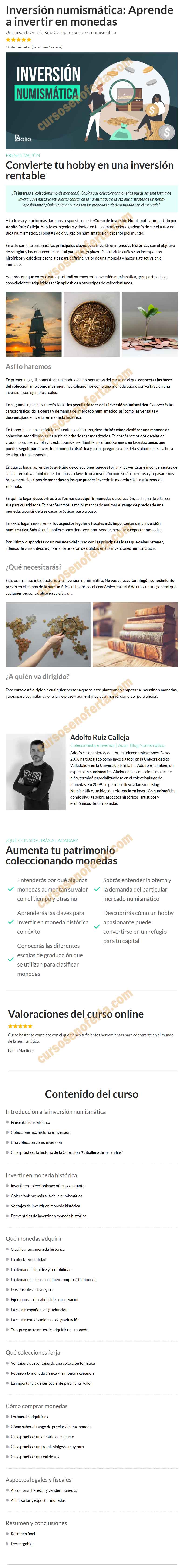 Inversión Numismática - Balio