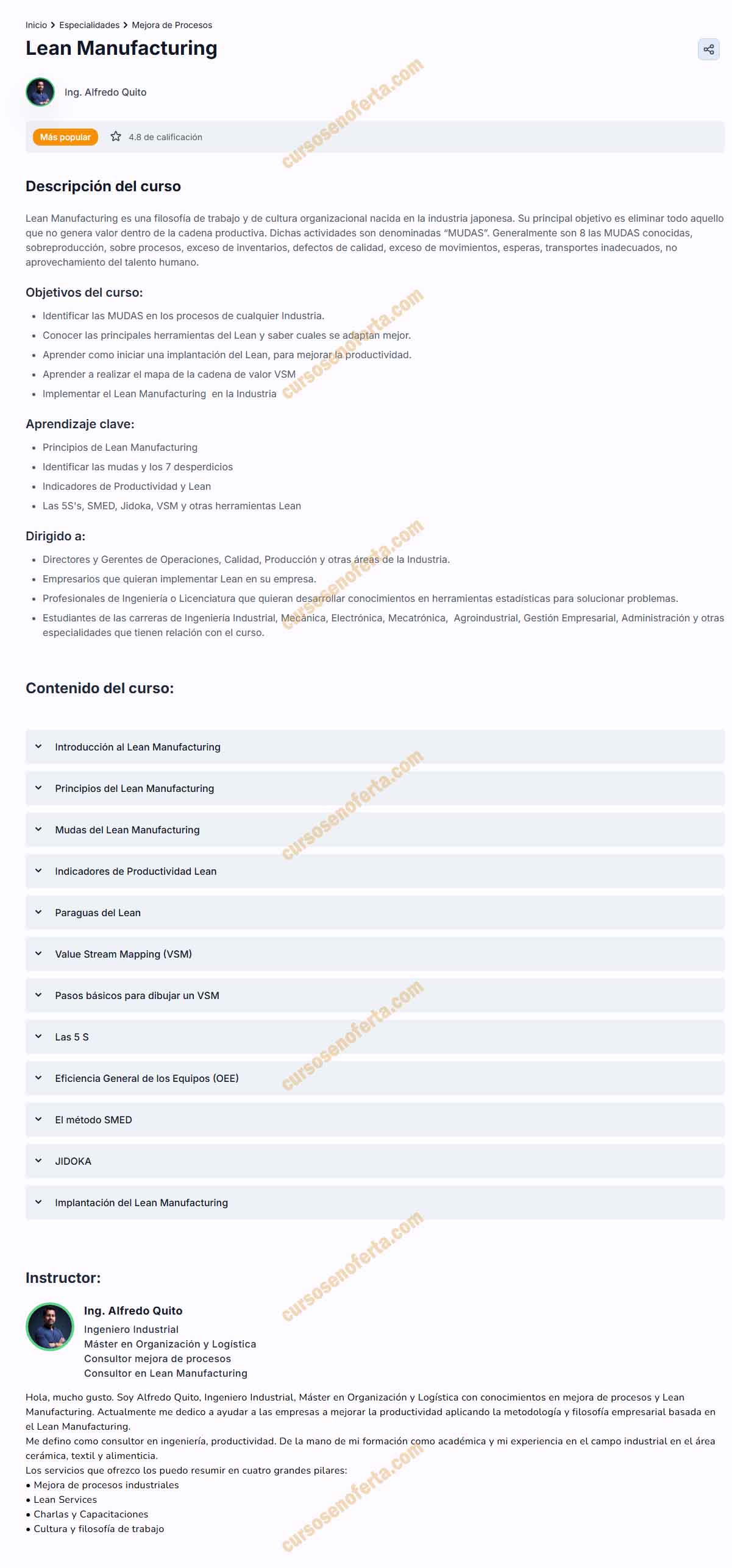 Lean Manufacturing - alfredo quito