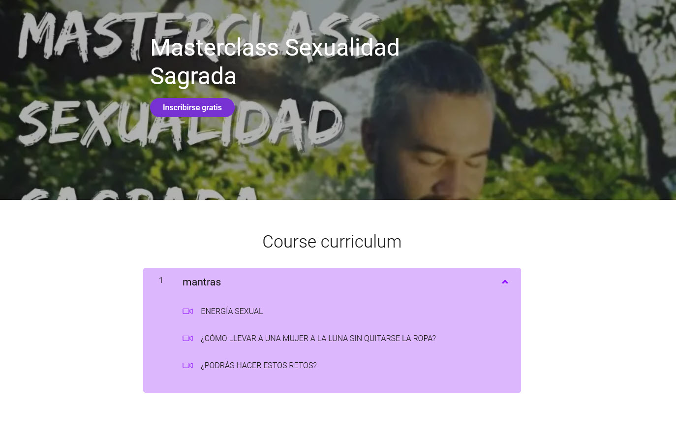 Masterclass sexualidad sagrada - Mario Sánchez