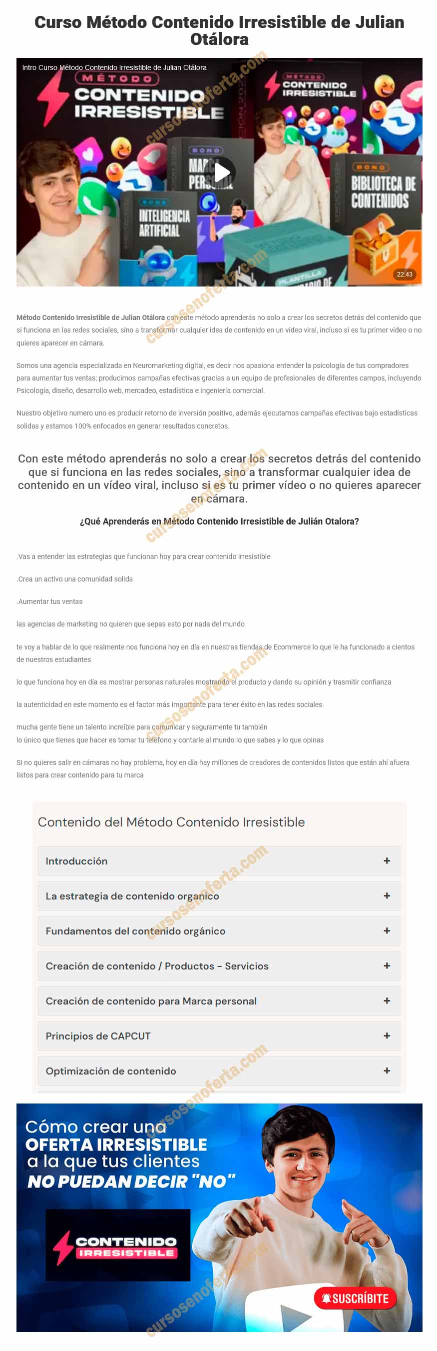 Método Contenido Irresistible - Julián Otárola