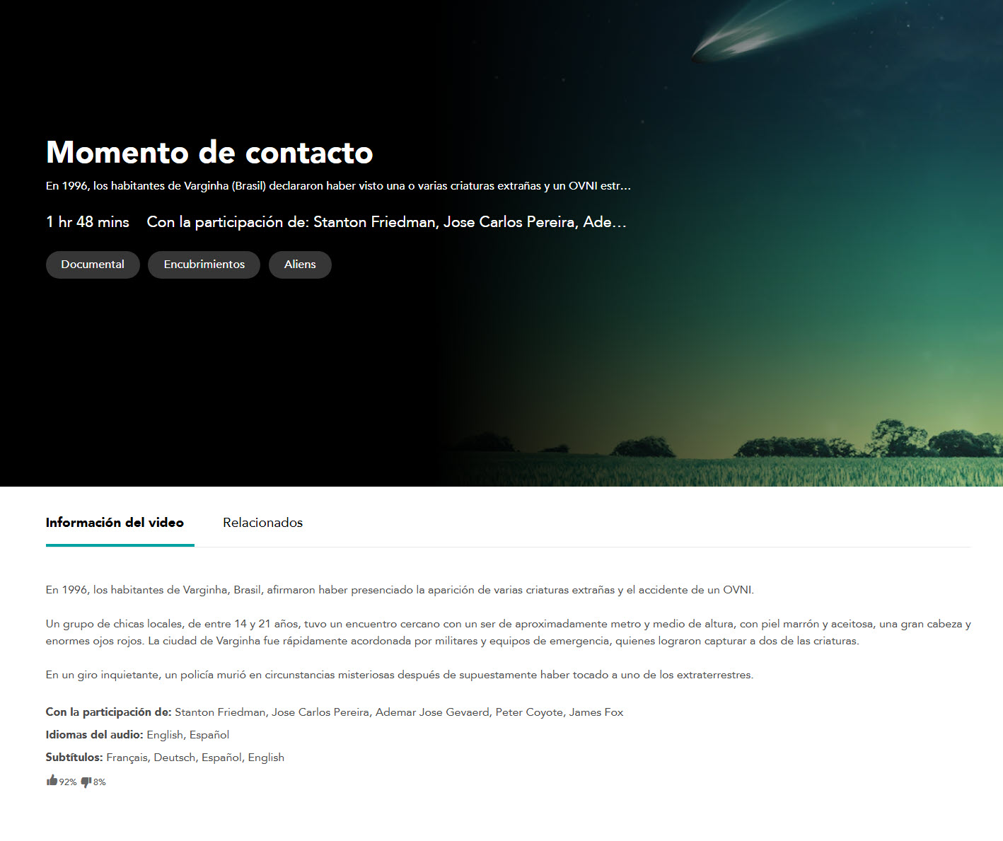 Momento de Contacto (Documental) - Gaia