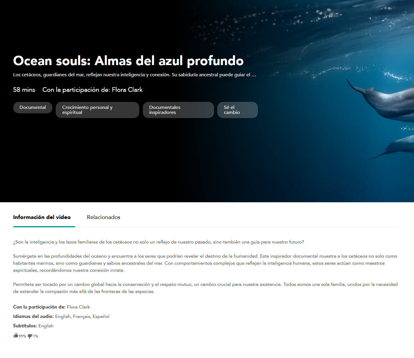 Ocean souls Almas del azul profundo (Documental) - Flora Clark