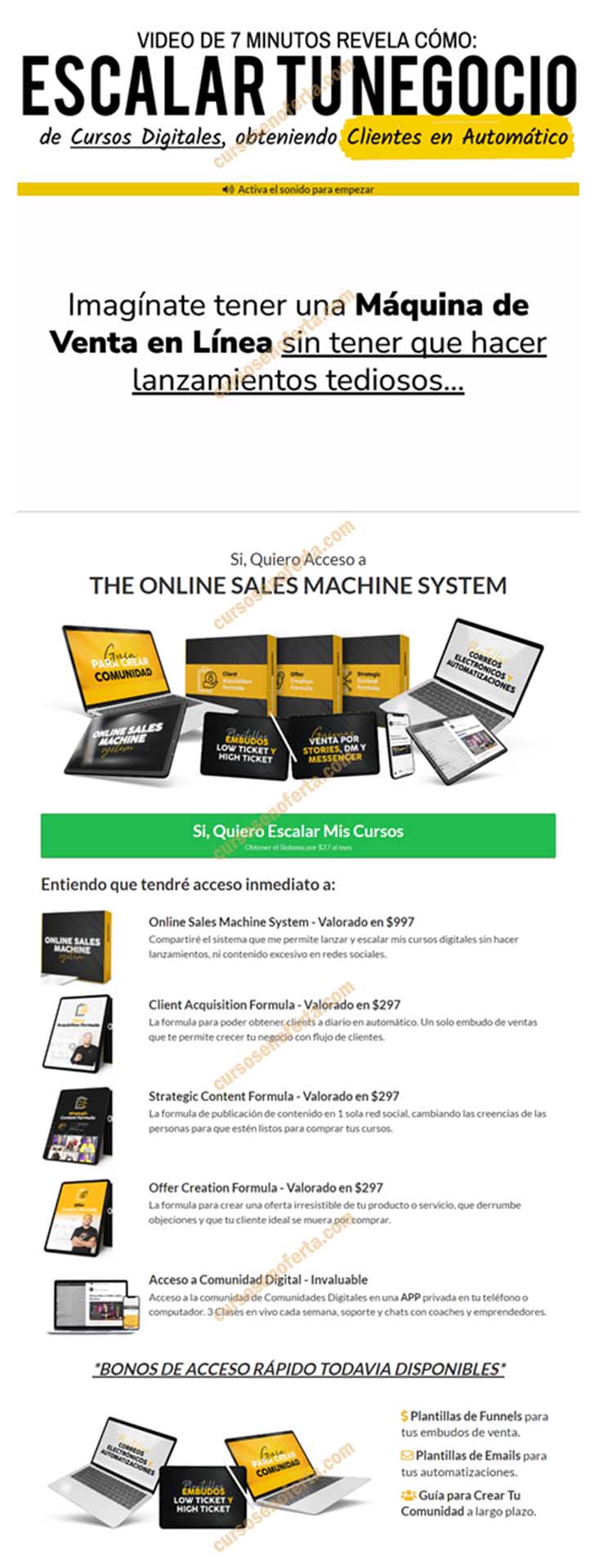 Online sales machine