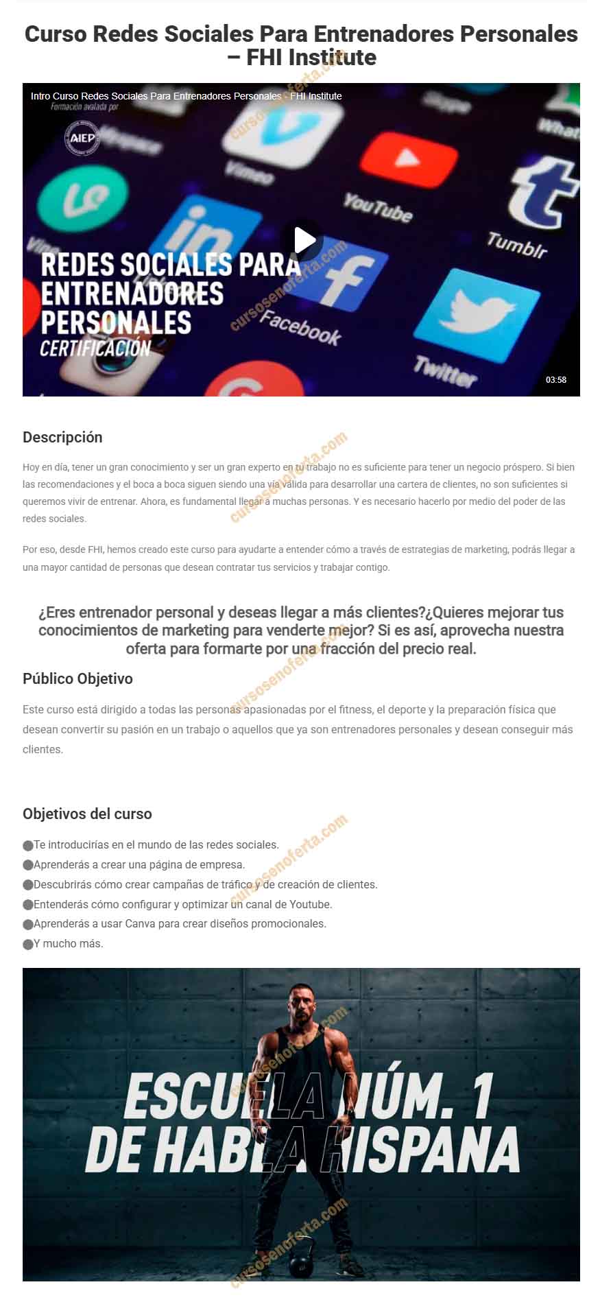 Redes Sociales Para Entrenadores Personales - FHI Institute