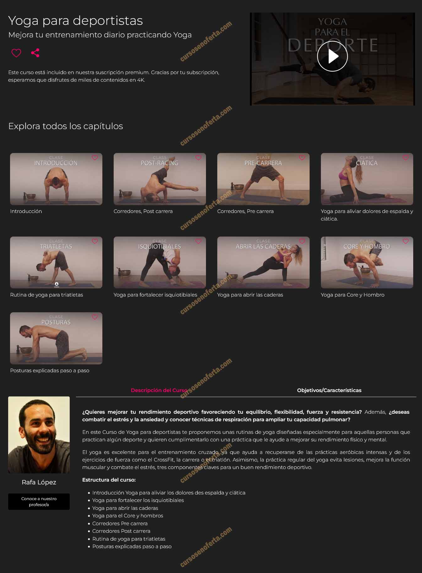 Yoga para deportistas - Rafa López