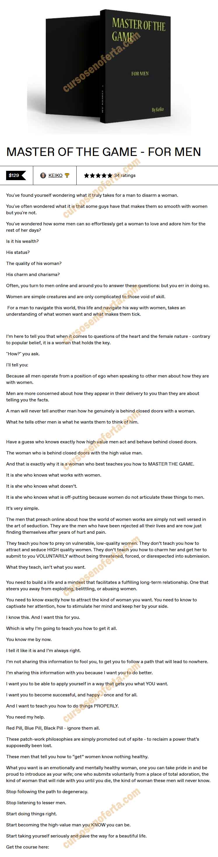 Master Of The Game For Men - keiko