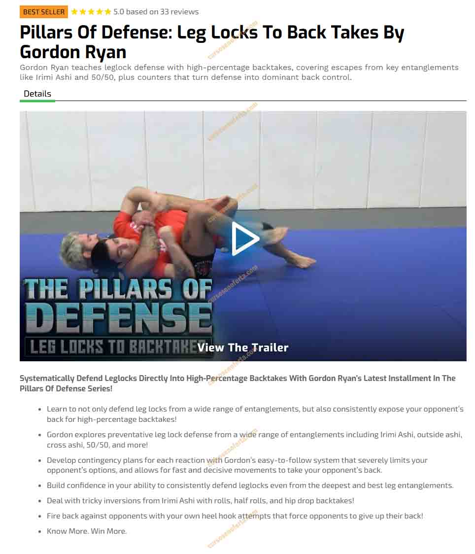 Pillars of Defense Leg Locks to Back Takes by Gordon Ryan