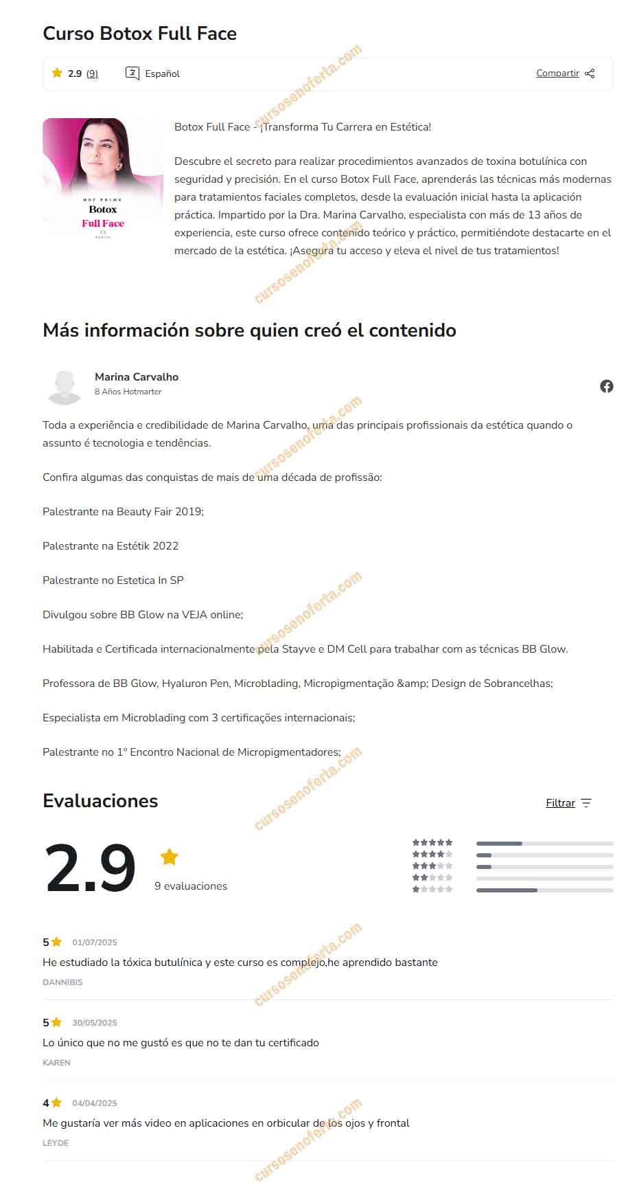 Curso Botox Full Face - marina carvalho