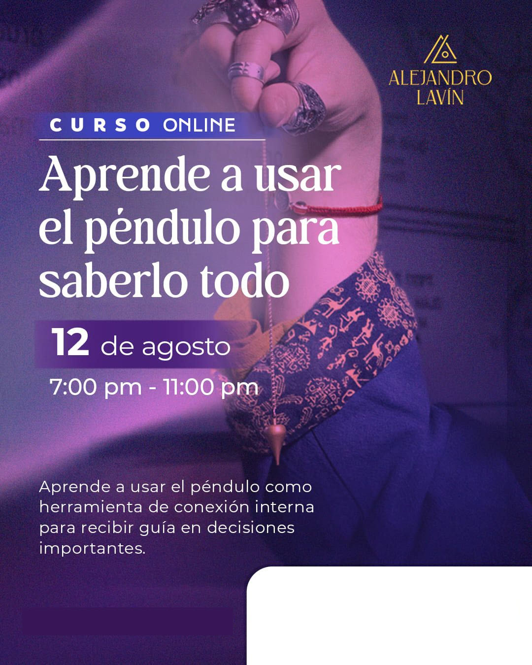 Aprende a usar el péndulo para saberlo todo - alejandro lavin