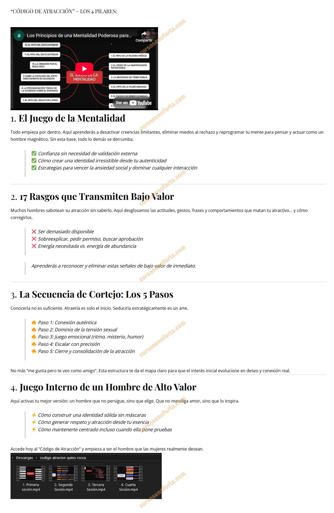 Código de la Atracción - kino rocca