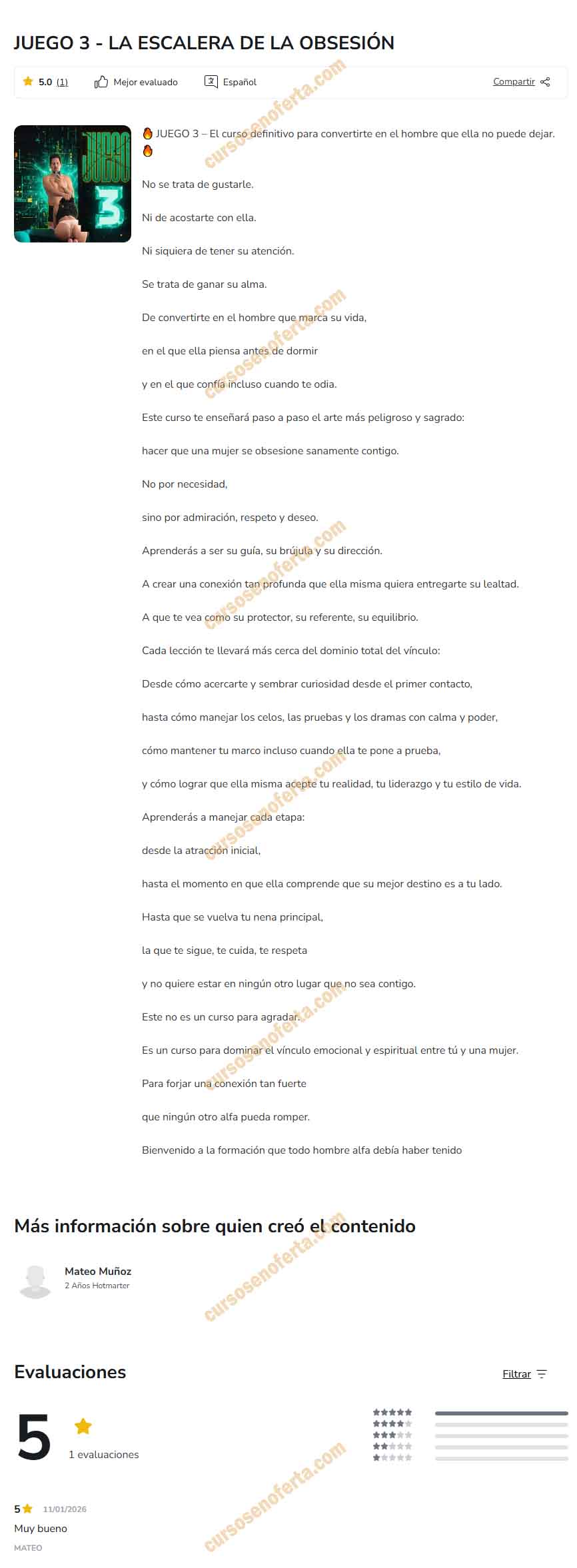 Juego 3 - La escalera de la obsesión - mateo muñoz