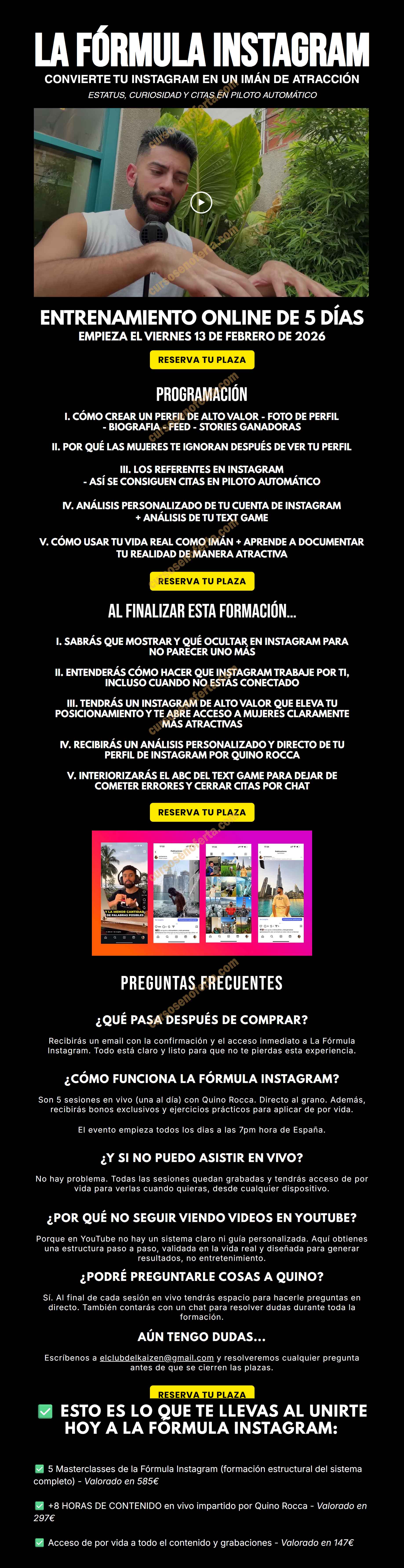 La Fórmula Instagram (Febrero 2026) - kino rocca