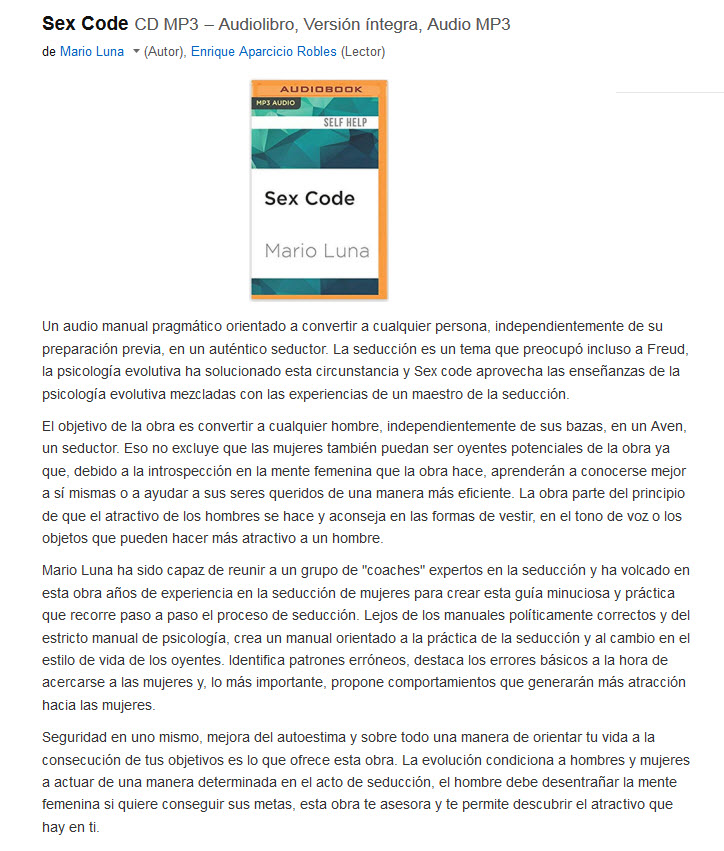 sexcode audiolibro