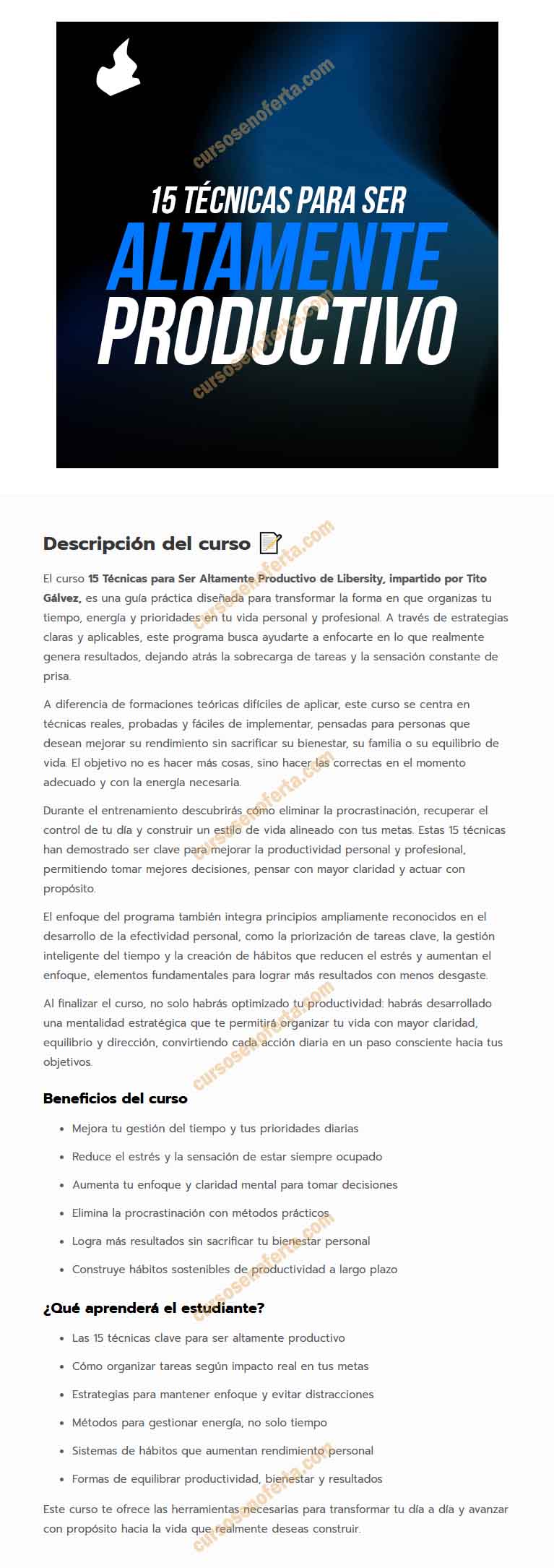 15 Técnicas para ser altamente productivo - libersitoy - Titto galvez