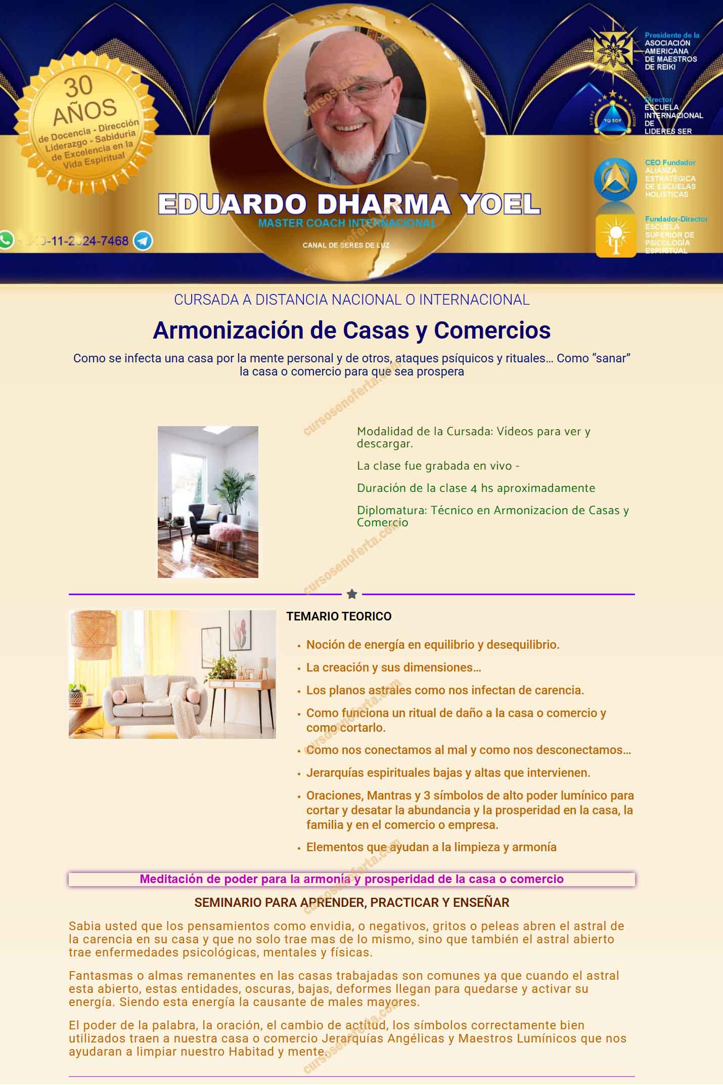 Armonización de Casas y Comercios - Eduardo Dharma Yoel