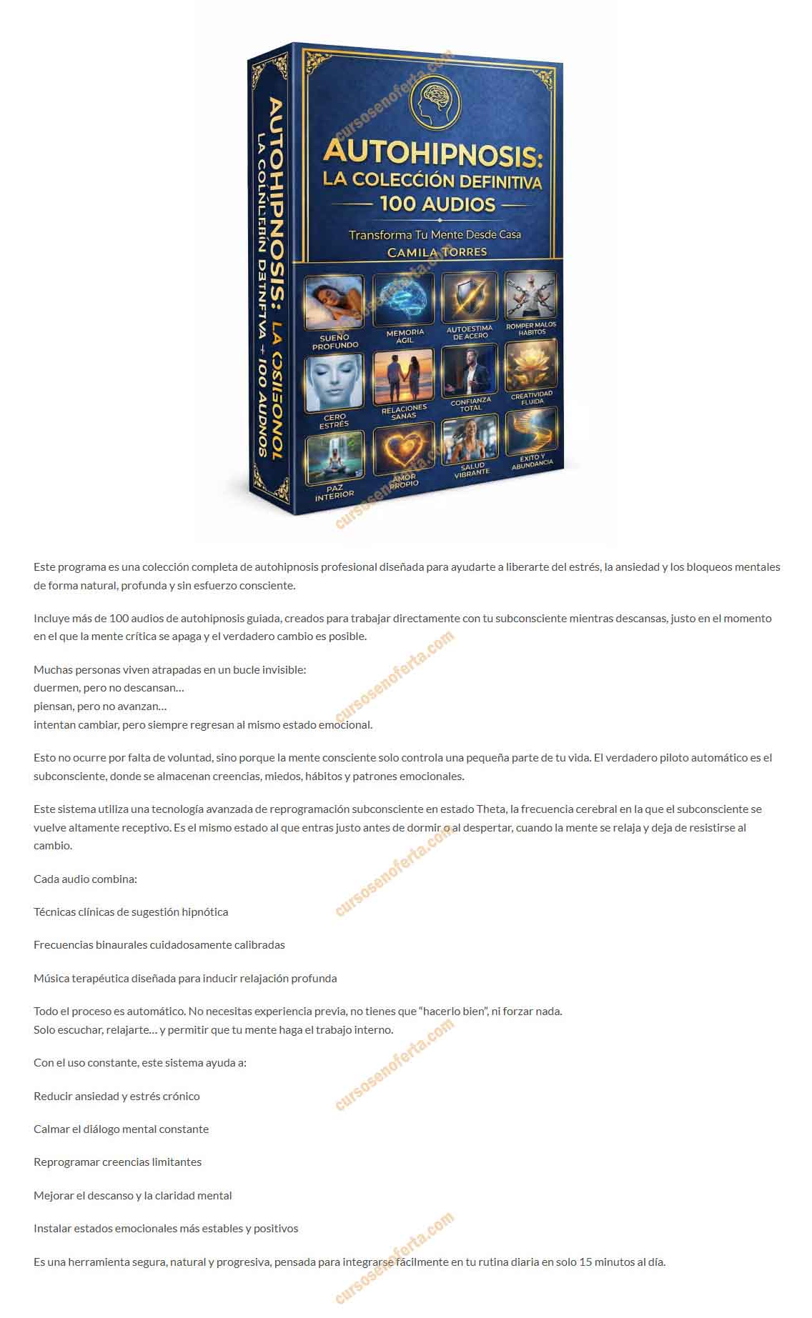 Autohipnosis La Colección Definitiva 100 Audios - camila torres