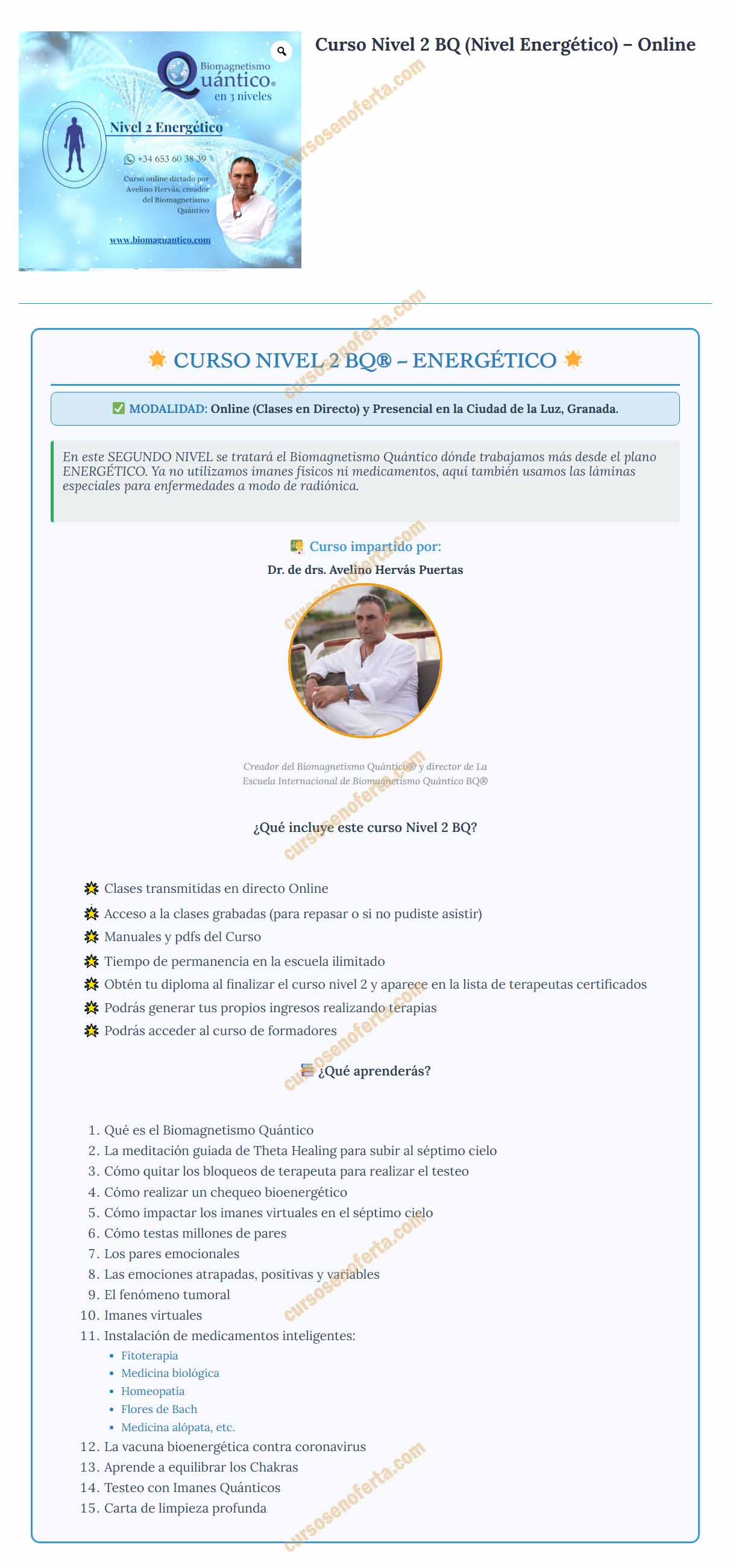 Biomagnetismo Quantico Nivel 2 - avelino hervas