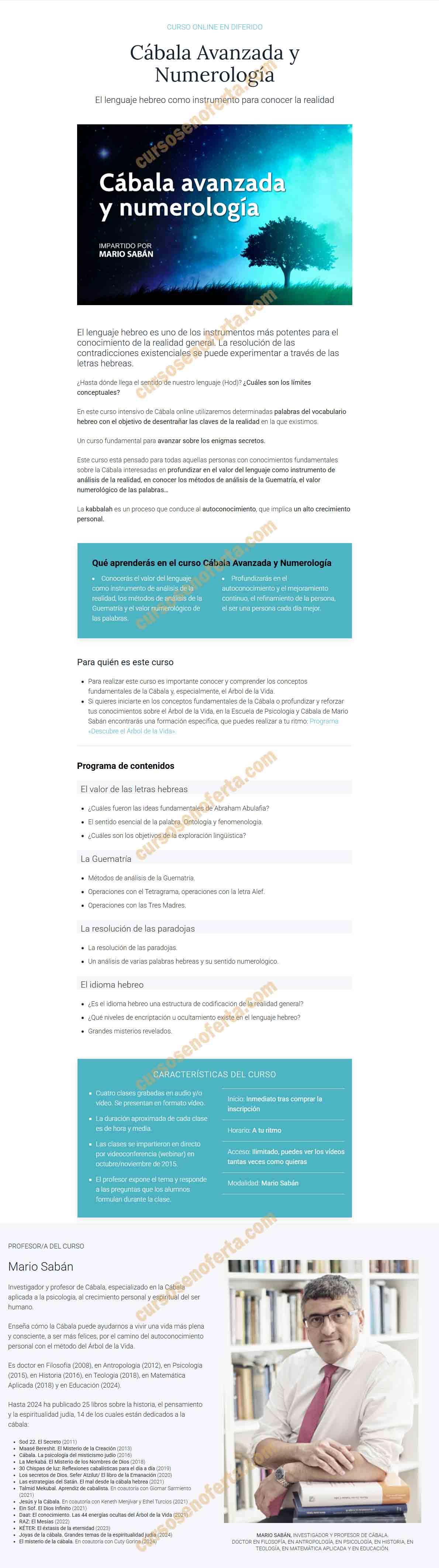 Cábala Avanzada y Numerología - mario sabán