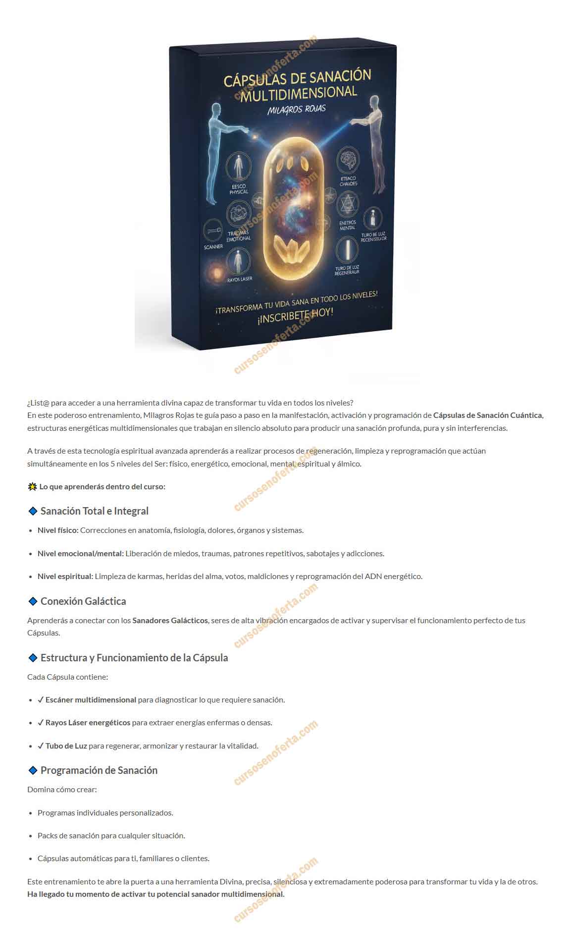 Cápsulas de Sanación Multidimensional - Milagros Rojas