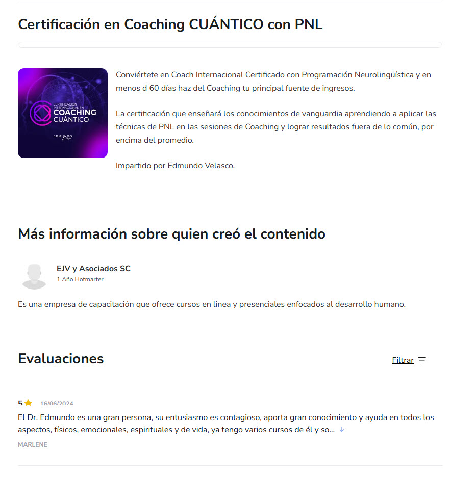 Certificación en Coaching Cuántico con PNL - edmundo velasco