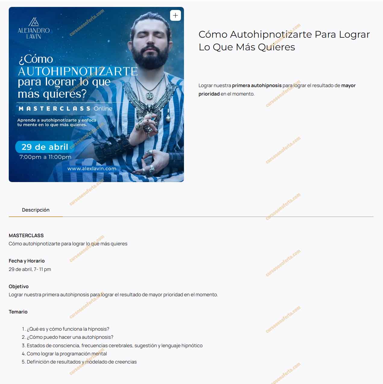 Cómo autohipnotizarte para lograr lo que más quieres - alejandro lavin