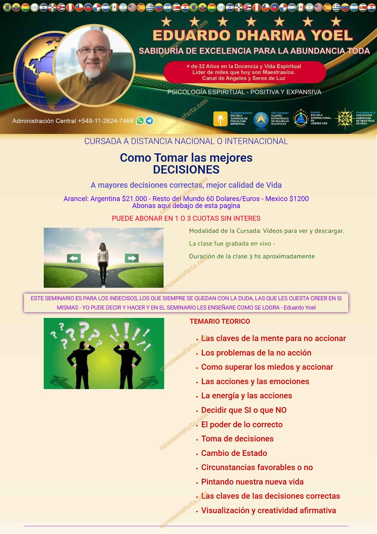 Cómo tomar las mejores decisiones - Eduardo Dharma Yoel