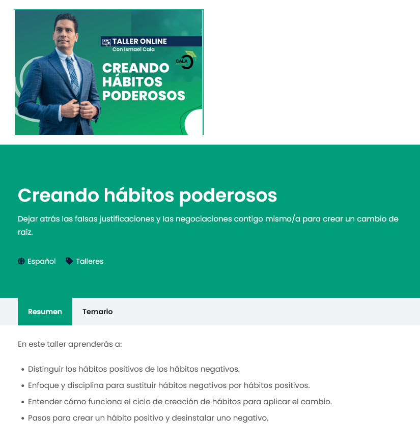 Creando Hábitos Poderosos - cala academy