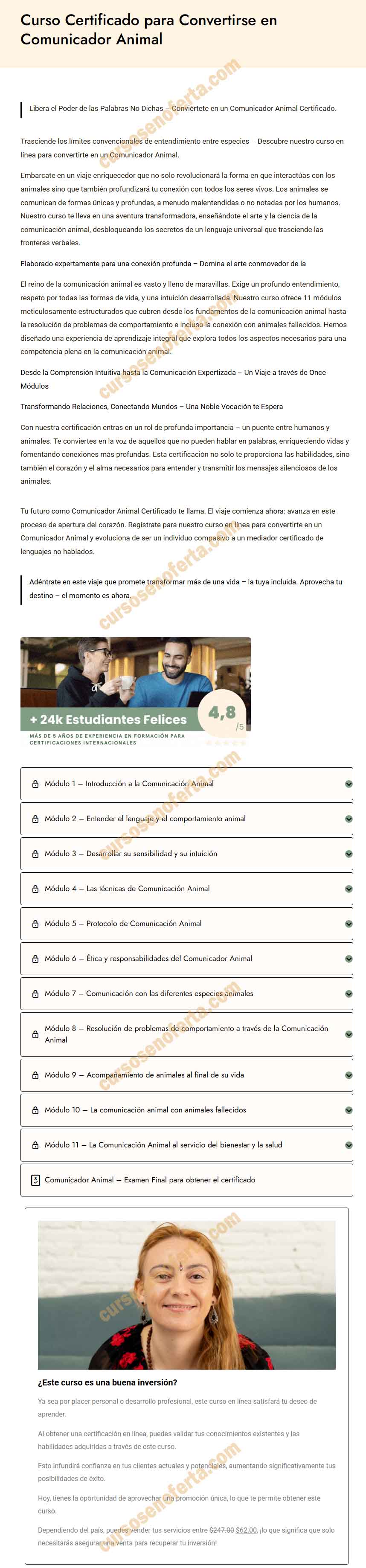 Curso Certificado para Convertirse en Comunicador Animal - certified excellence