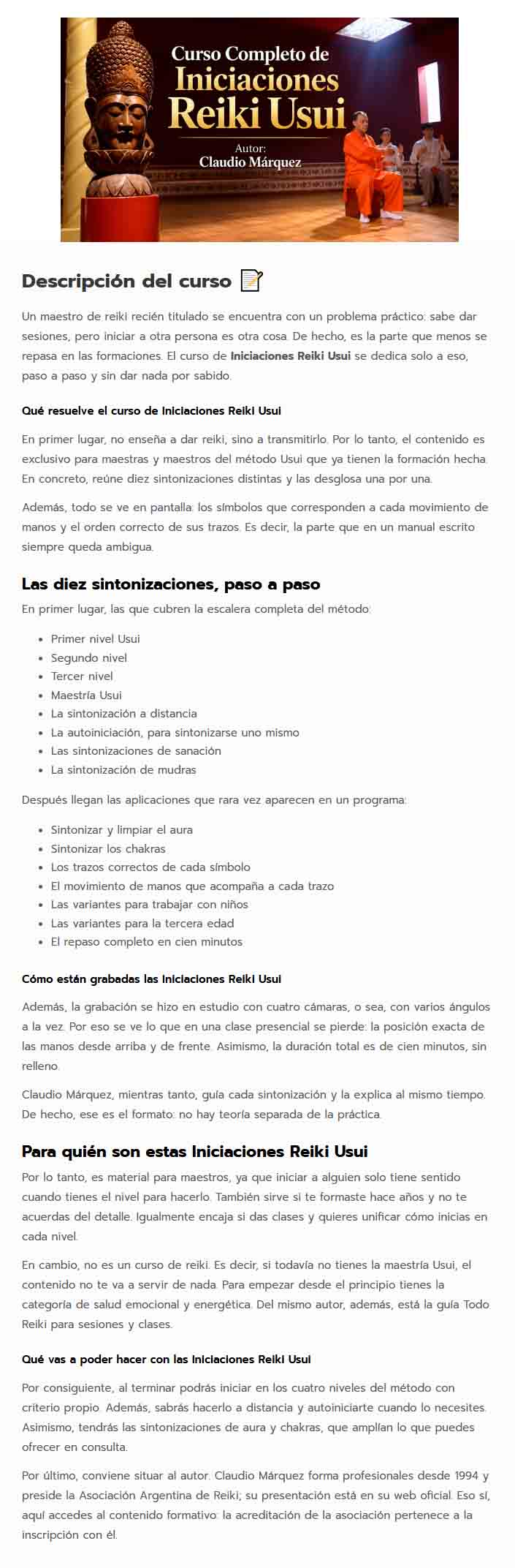 Curso Completo de Iniciaciones Reiki Usui - claudio márquez