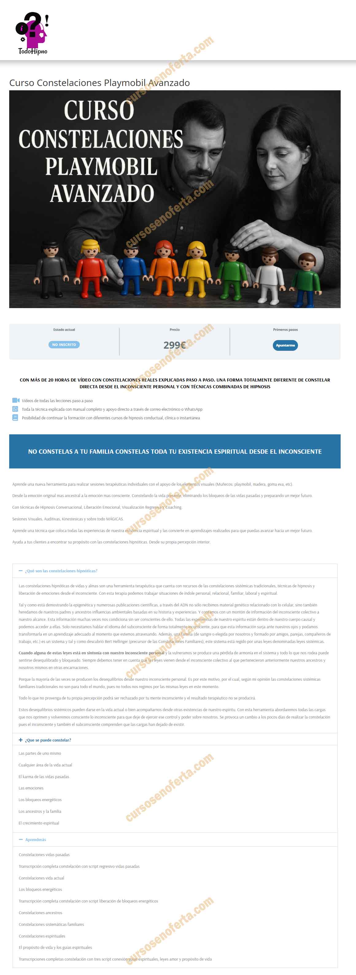 Curso Constelaciones Playmobil Avanzado - todohipno