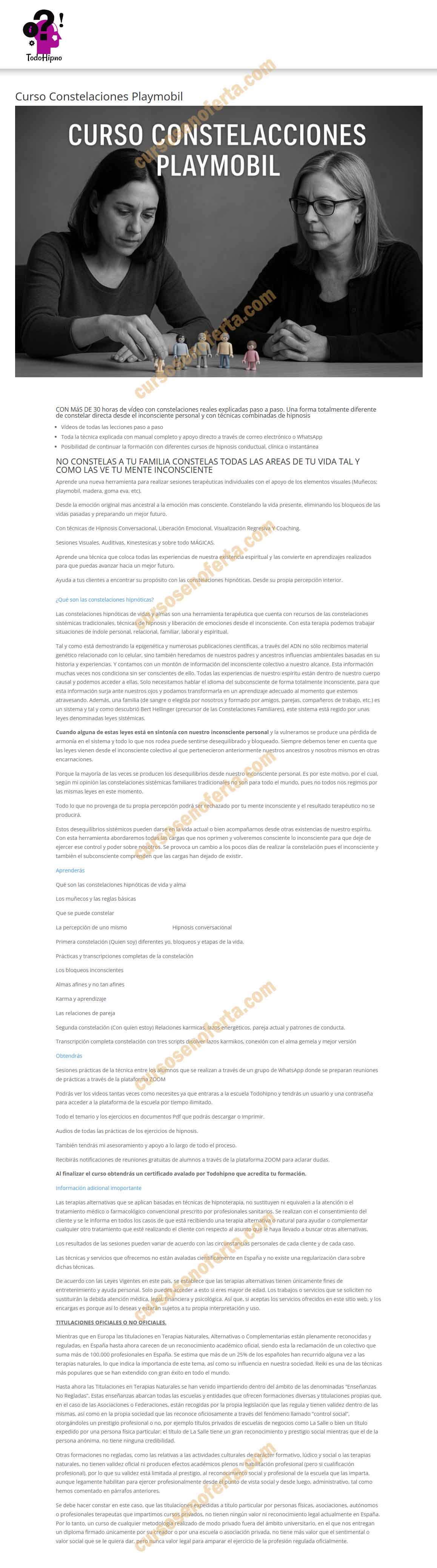 Curso Constelaciones Playmobil Básico - todohipno