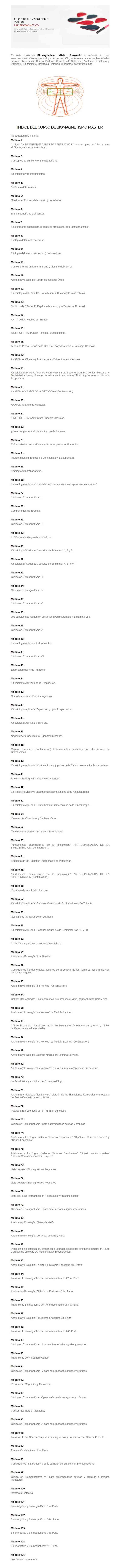 Curso de Biomagnetismo Master - universidad de chilife
