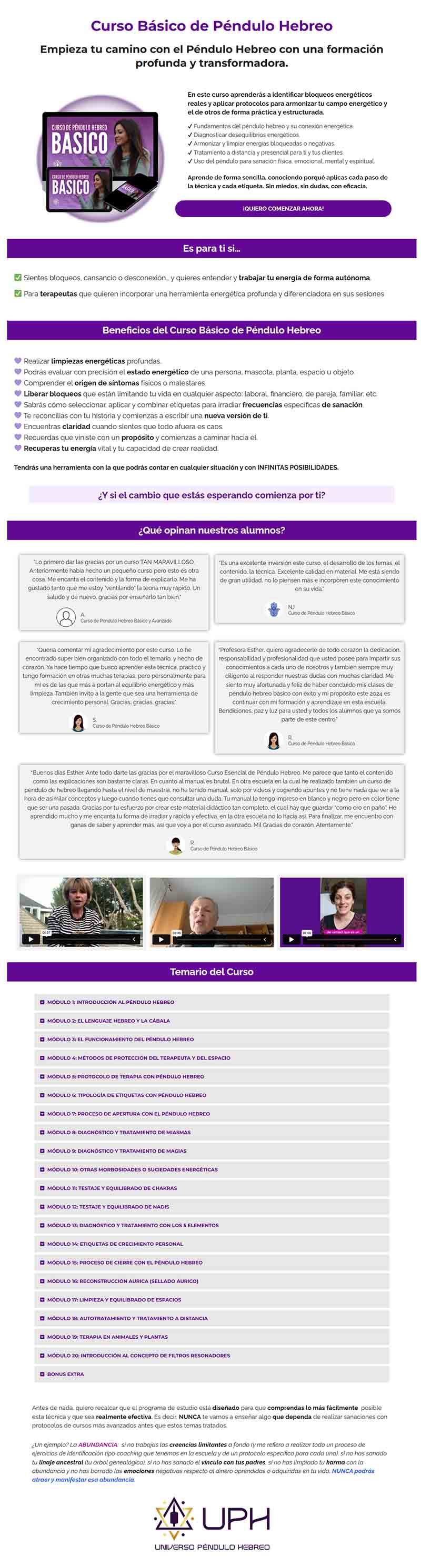 Curso de Péndulo Hebreo Básico - universo pendulo hebreo