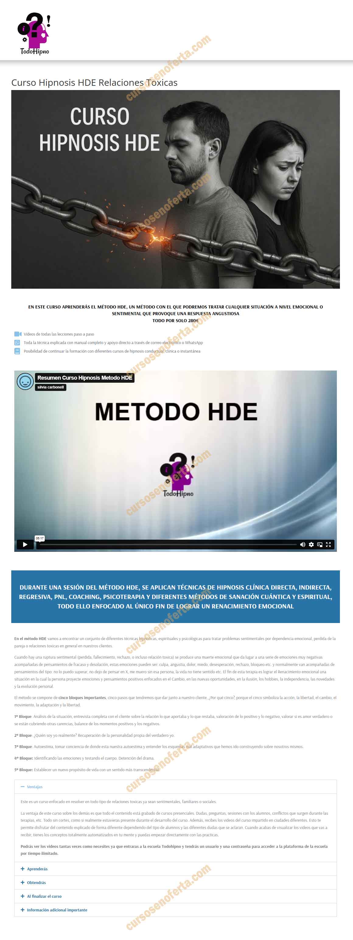 Curso Hipnosis HDE Relaciones Tóxicas - todohipno