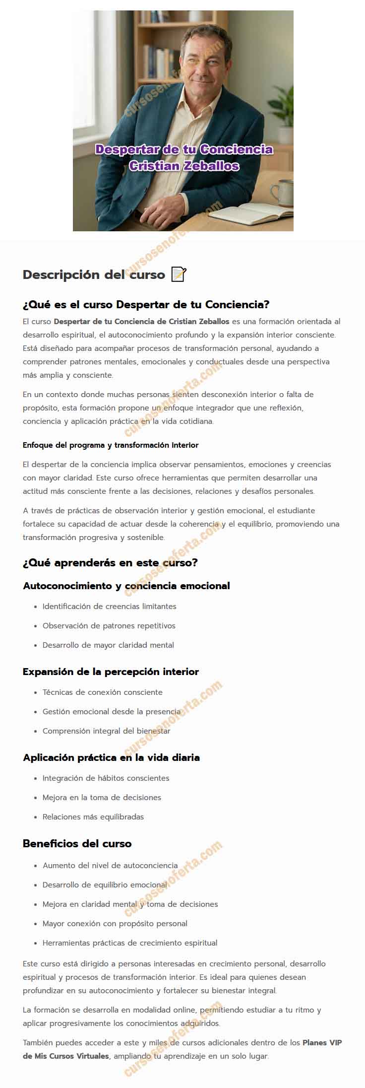 Despertar de tu conciencia - cristian zeballos