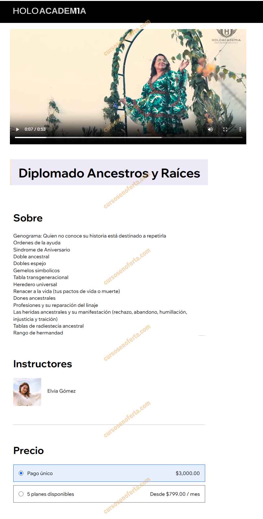 Diplomado Ancestros y Raíces - elvia gomez - holoacademia