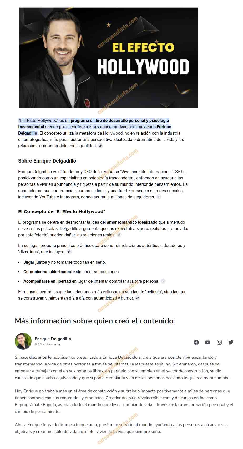 El Efecto Hollywood - Enrique delgadillo