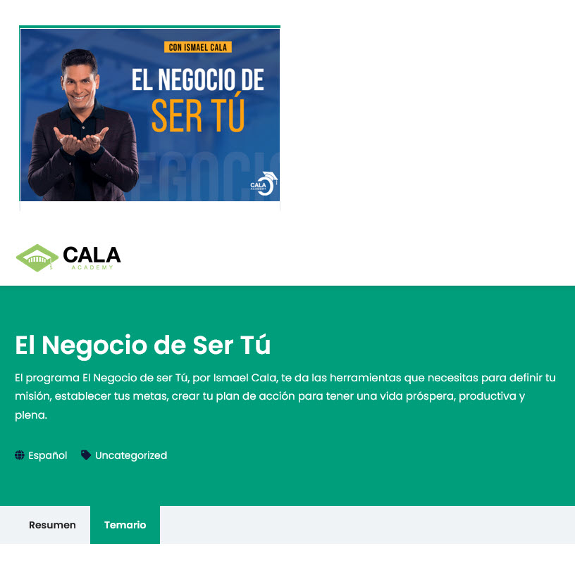 El Negocio de Ser Tú - cala academy