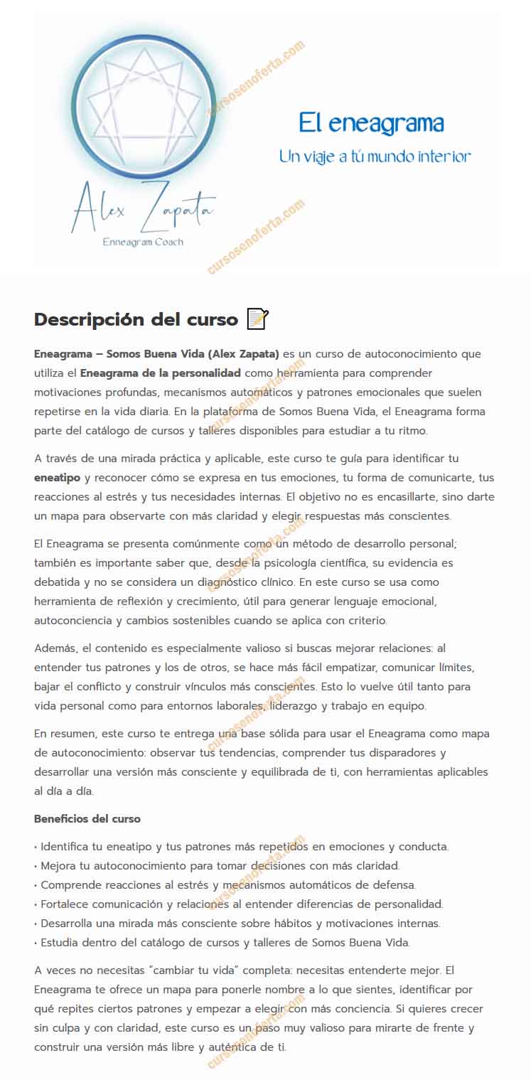 eneagrama Somos Buena Vida - Alex Zapata